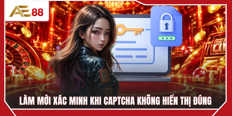 Làm mới xác minh khi CAPTCHA không hiển thị đúng